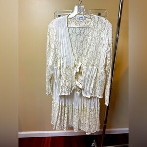 Vintage 1990’s Essay by Sharon Anthony Lace Top & Skirt